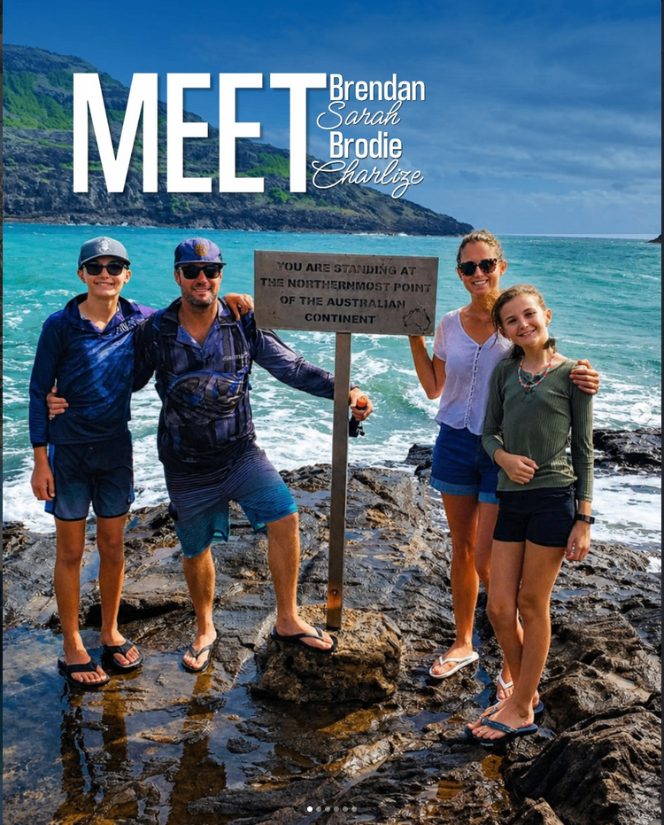 Brendan, Sarah, Brodie and Charlize — the Sailing Excelsior family